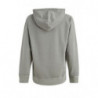 Felpa con cappuccio in cotone grigio con dettagli logo - L