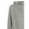 Felpa con cappuccio in cotone grigio con dettagli logo - XL