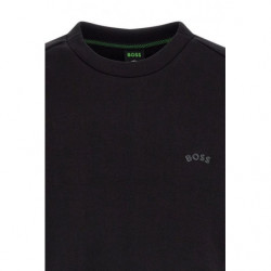 Felpa con dettagli logo in cotone nero - S
