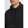 Felpa con cappuccio con dettagli logo in cotone blu scuro - L