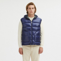 Gilet in nylon blu - L