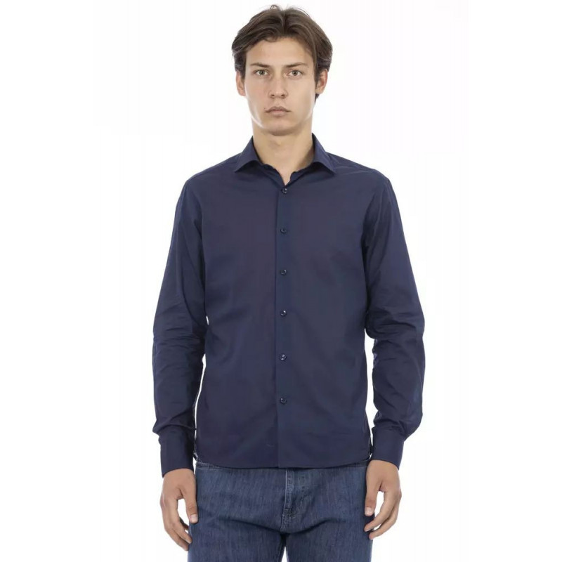 Camicia in cotone blu - L