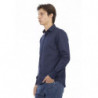 Camicia in cotone blu - XL