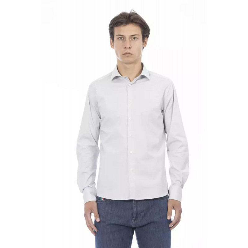 Camicia in cotone grigio - L