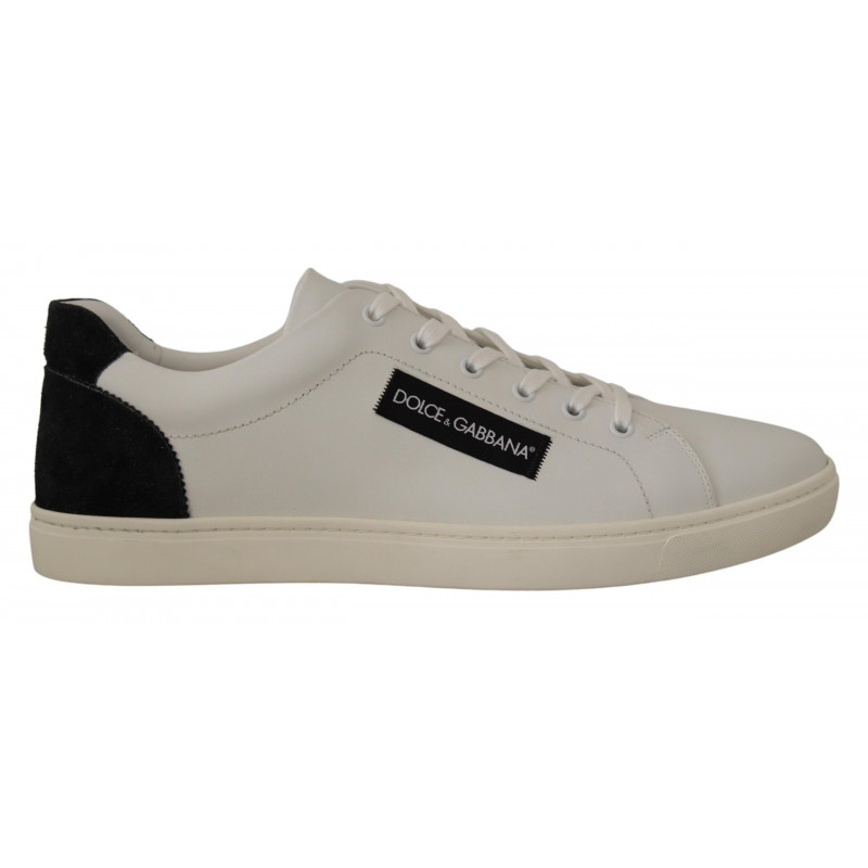 Scarpe da ginnastica basse in pelle bianca nera - EU39.5/US6.5