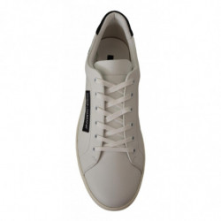 Scarpe da ginnastica basse in pelle bianca nera - EU39.5/US6.5