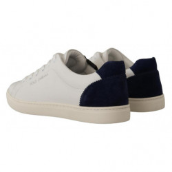 Sneakers basse in pelle bianca blu - EU39/US6