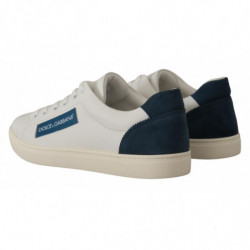 Sneakers basse in pelle bianca blu - EU39.5/US6.5