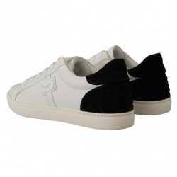 Sneakers basse in pelle scamosciata bianca - EU40/US7