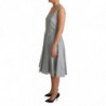 Abito a trapezio in cotone grigio a pois - IT44-L
