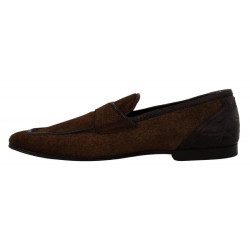 Scarpe Mocassini eleganti Scarpe slipper in pelle marrone - EU40/US7