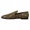 Scarpe mocassini da uomo con motivo jacquard dorato - EU43/US10