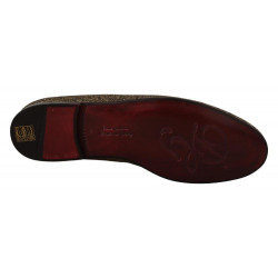 Scarpe mocassini da uomo con motivo jacquard dorato - EU43/US10