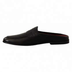 Sandali Caiman in pelle nera con diapositive - EU39/US6
