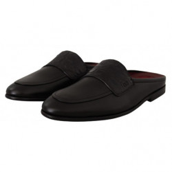 Sandali Caiman in pelle nera con diapositive - EU39/US6