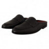 Sandali Caiman in pelle nera con diapositive - EU39/US6