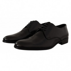 Scarpe derby formali stringate in pelle nera - EU39.5/US6.5