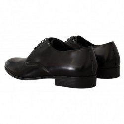 Scarpe derby formali stringate in pelle nera - EU39.5/US6.5