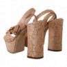 Scarpe sandali con plateau Taormina in pizzo rosa - EU40.5/US10