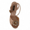 Scarpe sandali con plateau Taormina in pizzo rosa - EU40.5/US10