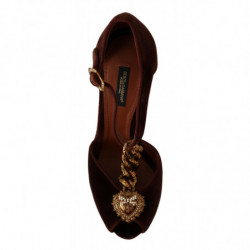 Scarpe sandali forma cuore Coppar Devotion marroni - EU40.5/US10