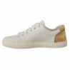 Sneakers basse in pelle oro bianco - EU35/US4.5