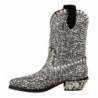 Stivali da cowgirl camoscio nero strass cristalli - EU40/US9.5