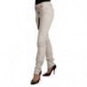 Jeans slim fit in denim di cotone bianco a vita media - W26 - IT40