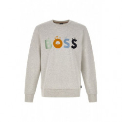 Felpa in cotone grigio con...