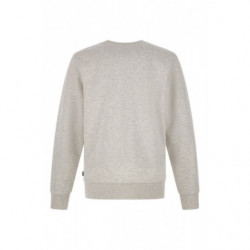 Felpa in cotone grigio con dettagli logo - L