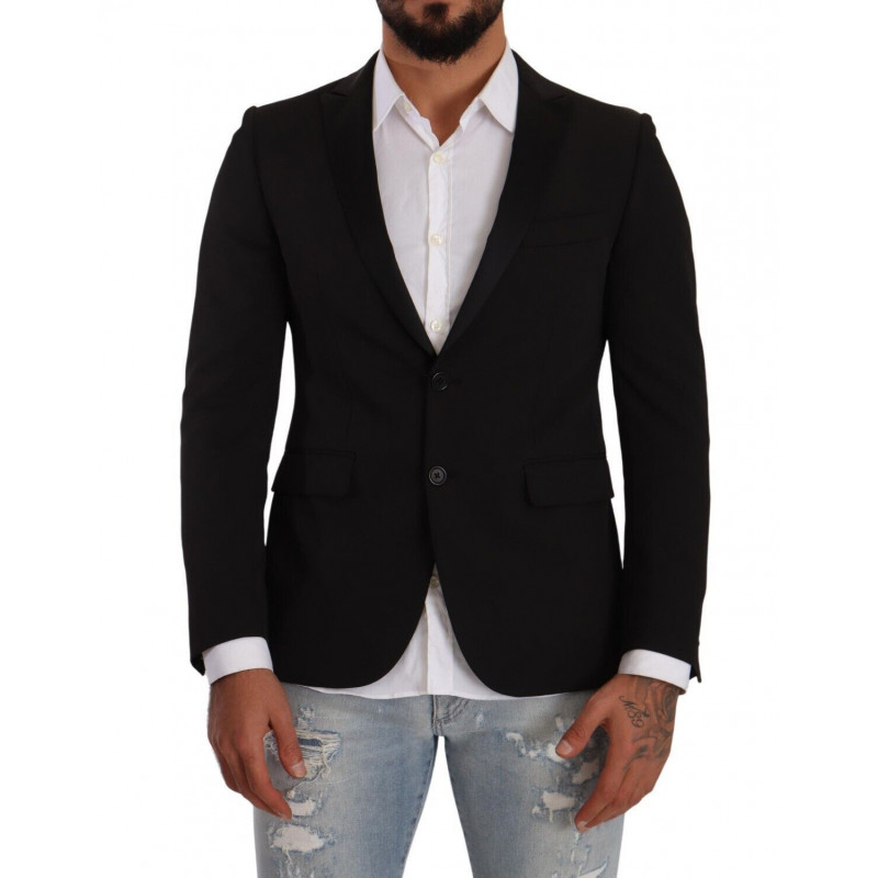 Blazer nero monopetto slim fit a due bottoni - IT48 - M