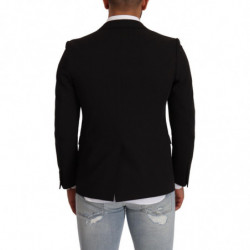 Blazer nero monopetto slim fit a due bottoni - IT48 - M