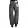Jeans orlo piegato denim dritto ramie lavato grigio - W26 - IT40