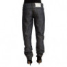 Jeans denim dritto vita media larga ramie grigio scuro - W26 - IT40