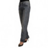 Jeans orlo piegato denim dritto vita media lavato grigio - W26
