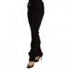 Jeans skinny in denim stretch di cotone nero a vita bassa - W26