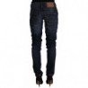 Jeans skinny in denim a vita media in cotone lavato blu - W26