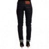 Jeans in denim slim fit a vita bassa in cotone nero - W26