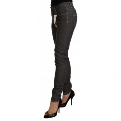 Jeans slim fit in denim skinny a vita bassa neri - W26 - IT40