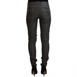 Jeans slim fit in denim skinny a vita bassa neri - W26 - IT40