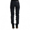 Jeans in denim slim fit a vita bassa in cotone nero - W26 - IT40