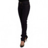 Jeans skinny in denim di cotone nero a vita media - W26 - IT40