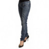 Jeans skinny denim cotone vita bassa blu invecchiato - W28 - IT42