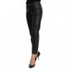 Pantaloni cropped in cotone a vita media glitterati neri - IT40-S
