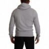 Felpa in cotone con cappuccio e zip intera grigia - IT46 - S