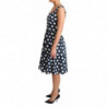 Abito a trapezio in cotone a pois blu - IT40-S
