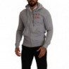 Felpa in cotone con cappuccio e zip intera grigia - IT46 - S