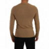 Maglione pullover da uomo scollo V maglia lana marrone - IT48 - M
