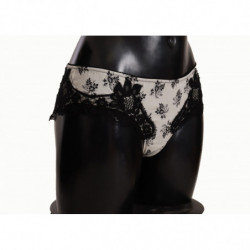 Intimo slip in raso di pizzo floreale bianco - IT4 - L