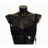 Reggiseno a balconcino in pizzo satinato a pois neri - IT1 - XS
